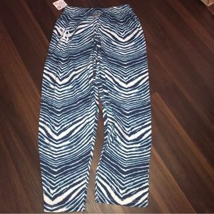 MLB Tampa Bay Rays Zubaz TB Navy White Zebra Pants NWT